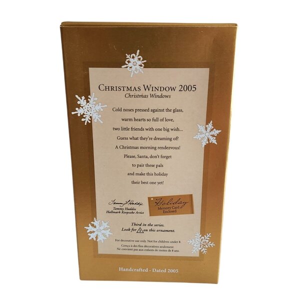 Hallmark Keepsake Club Exclusive Christmas Window Pet Shop Ornament 2005 Puppy - Picture 8 of 10